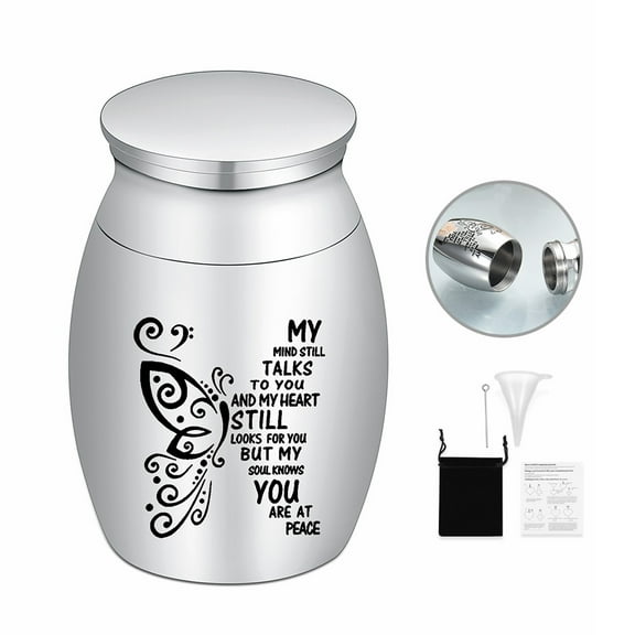 Small Cremation Keepsake Urns for Human Ashes Mini Cremation Urn Small Funeral Urns for Ashes Stainless Steel Cremation Funeral Urn-My Dad My Hero My Angel