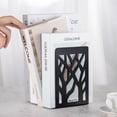 thumbnail image 6 of Book Ends 1 Pair, Tree Design Modern Metal Bookends for Shelves, Heavy Duty Metal Book Stopper for Home Office, Black(2 Pack), 6 of 8