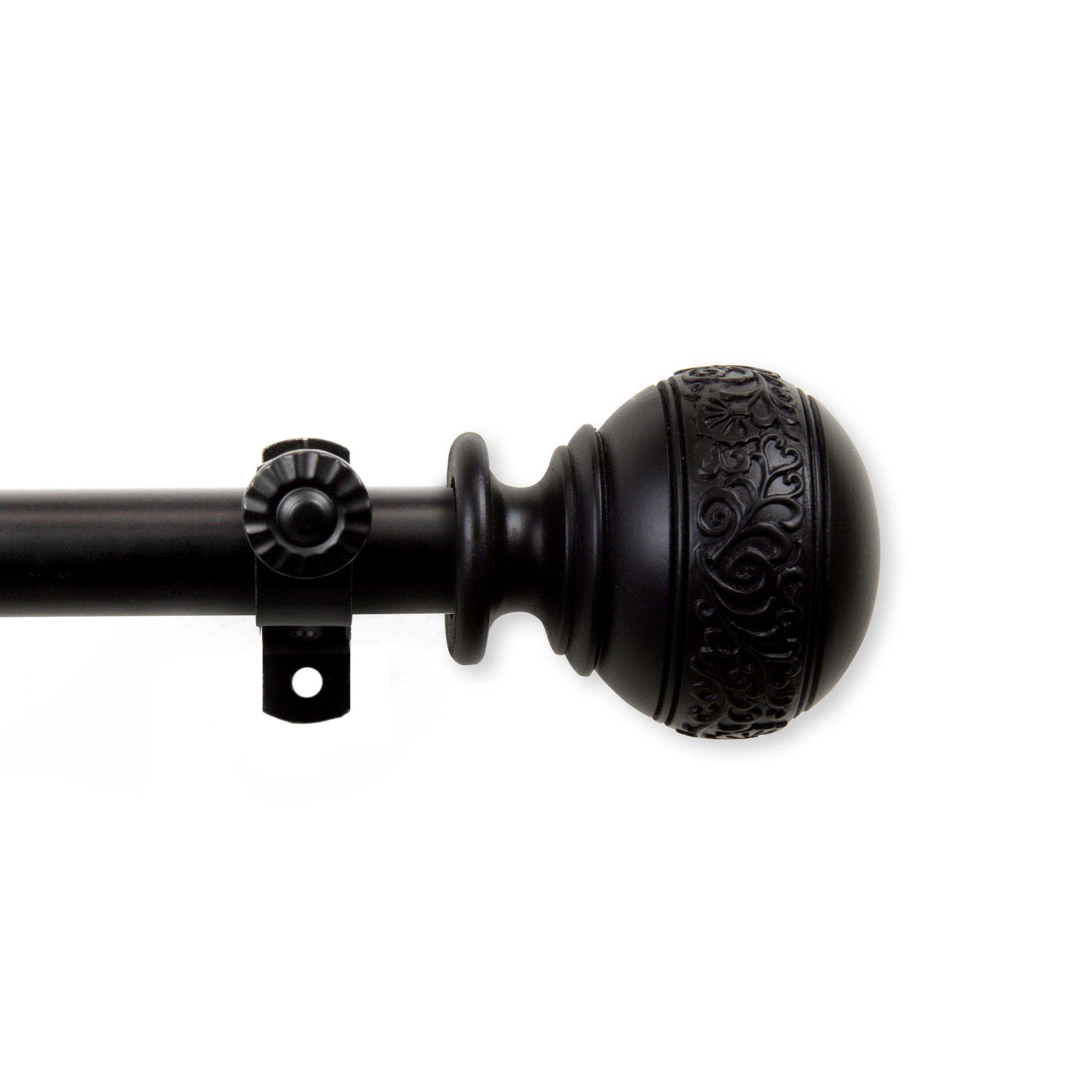 Lucid 13/16" Curtain Rod 120-170 inch - Black