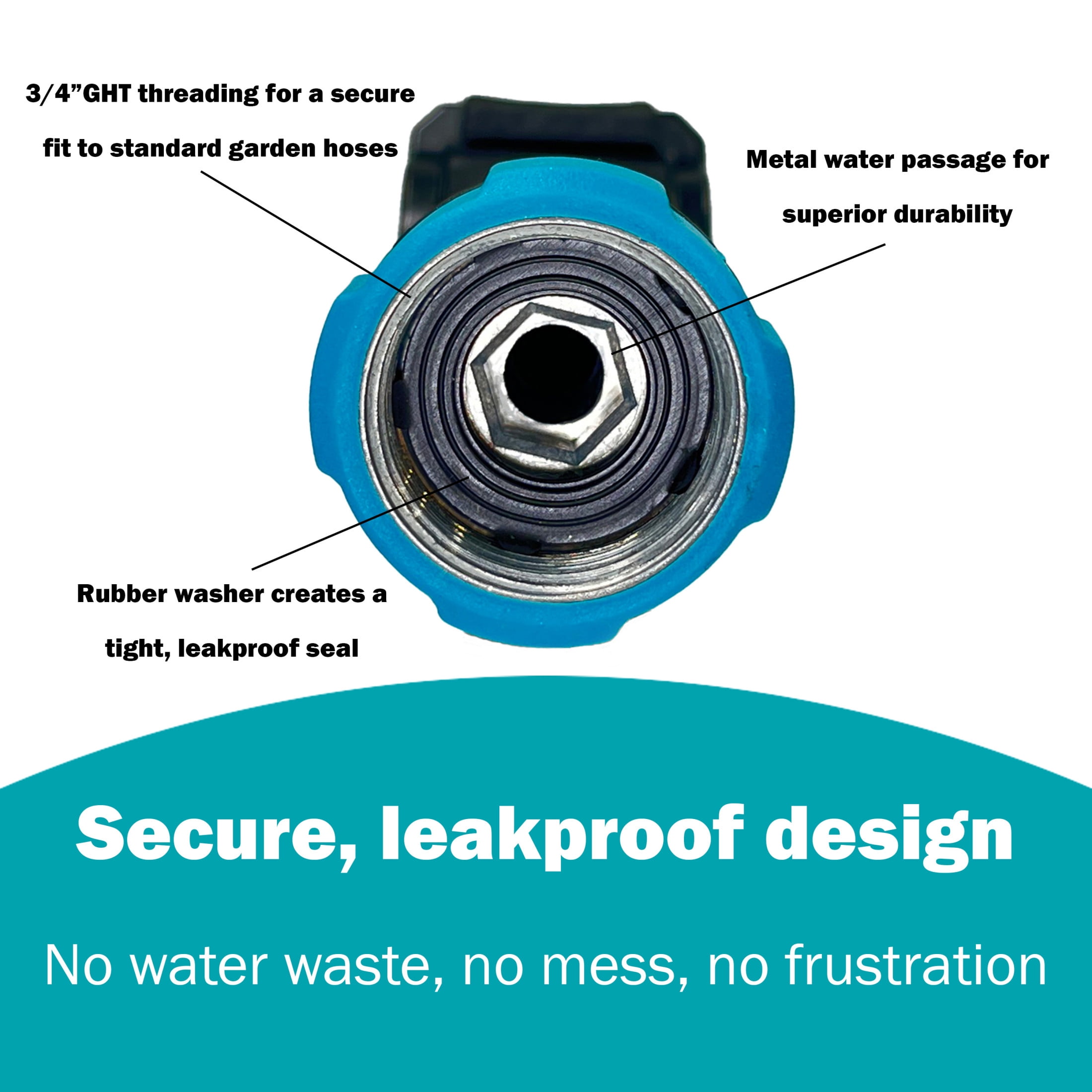 Gilmour Heavy Duty Swivel Connect Adjustable Hose Nozzle, Jet to Mist, Thumb Control, Ergonomic Non-Slip Grip