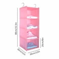 thumbnail image 2 of AUQ Purse Organizer for Closet,26-Compartment 3D Storage Design Door Organizer Hanging,Independent Pockets Hanging Closet Organizer,pink,31*31*2cm,Oxford fabric, 2 of 4