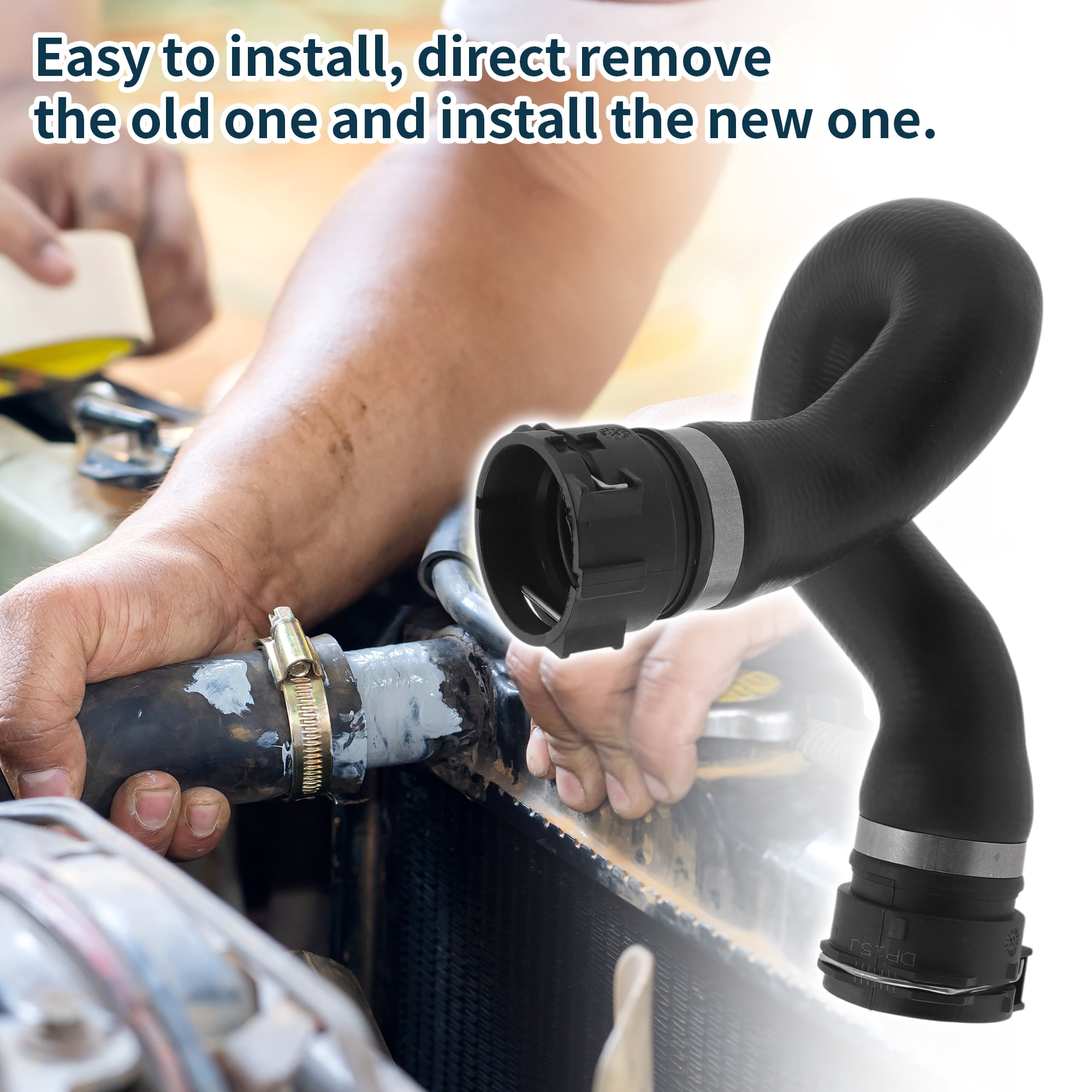 Unique Bargains Radiator Hose Heater Hose Radiator Outlet Hose Pipe No.4G0122101BC Water Pipe