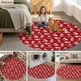 thumbnail image 5 of Round Rugs 3.3Ft, Red Bear Christmas Round Area Rug Washable Indoor Throw Carpet, Winter Xmas Snowflake Soft Non Slip Circle Rug for Laundry Room Patio Home Decor Aesthetic, 5 of 8