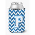 thumbnail image 1 of "Treasures CJ1045-PCC Letra P Chevron azul y blanco abrazador de latas o botellas, multicolor" Caroline's Treasures CJ1045-PCC, 1 of 1