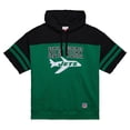 thumbnail image 2 of Men's Mitchell & Ness Kelly Green New York Jets  Off Field Vintage Logo Short Sleeve Pullover Hoodie, 2 of 5