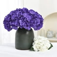 thumbnail image 3 of Silk Hydrangea Heads with Stems Artificial Flowers Heads for Home Wedding Decor,Pack of 10 (Sky Blue) A, 3 of 4