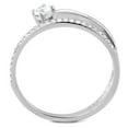 thumbnail image 3 of Womens Silver Rings No Plating Stainless Steel Ring with AAA Grade CZ in Clear DA316, 3 of 6