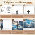thumbnail image 5 of Enchanted Forest Wallpaper Dramatic Sky Sun Breaking Dark Clouds Peel and Stick Wall Murals 69"H x 96"W Removable PVC Wall Paper Self-Adhesive Wall Paintings for Bedroom Living Room, 5 of 7