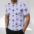 thumbnail image 1 of Ftwytp Men's Winter Polyester Fashion Casual Short Sleeve Button Round Neck Top Daily Outdoor, 1 of 5