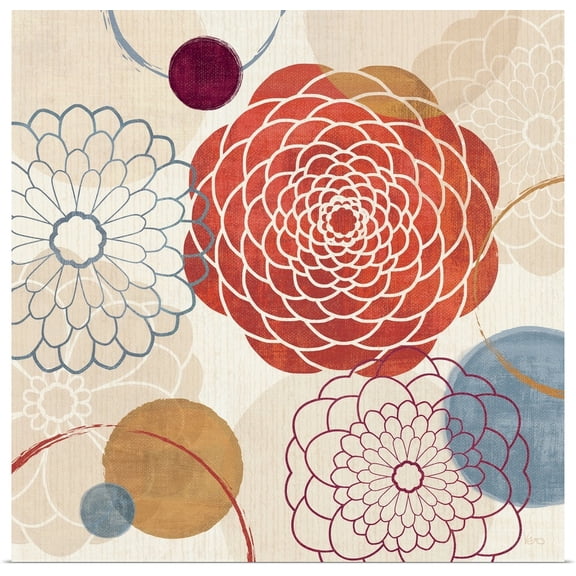 Great BIG Canvas | "Abstract Bouquet I" Art Print - 20x20