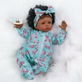thumbnail image 4 of RSG 17 Inch Reborn Baby Dolls with Bassinet Black African American Soft Cloth Body Baby Dolls with Accessories Gift Box For Kids Age 3+, 4 of 7