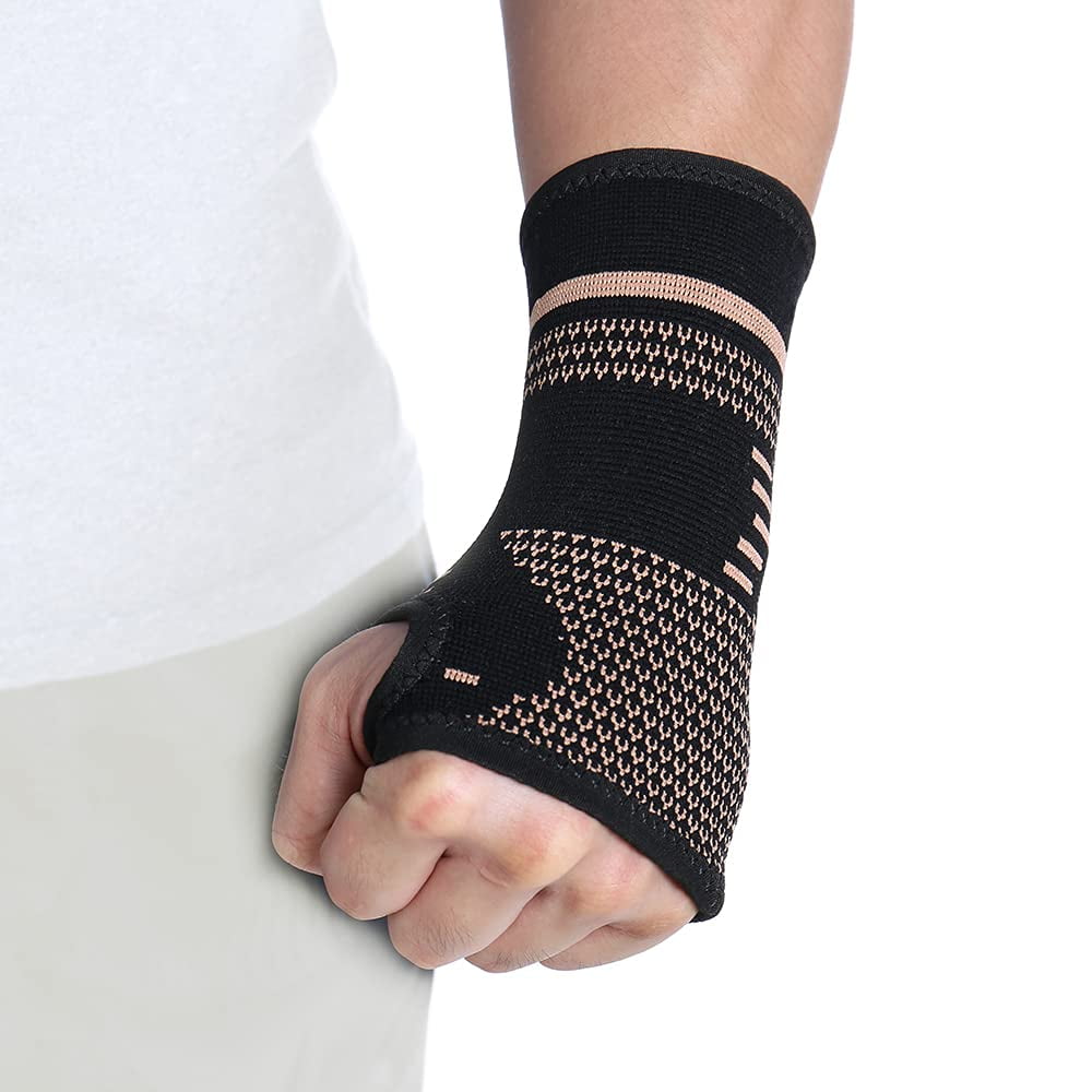 Copper Wrist Compression Sleeve, Copper Infused Wrist & Hand