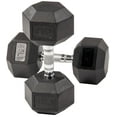 thumbnail image 2 of BalanceFrom Rubber Encased Hex Dumbbells, 45lbs Pair, 2 of 6