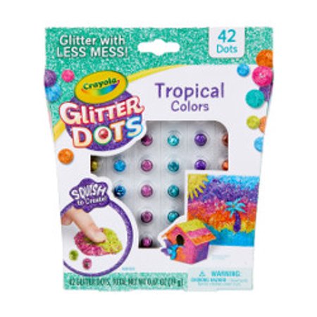 Crayola Glitter Dots Tropical Colors, 42 count