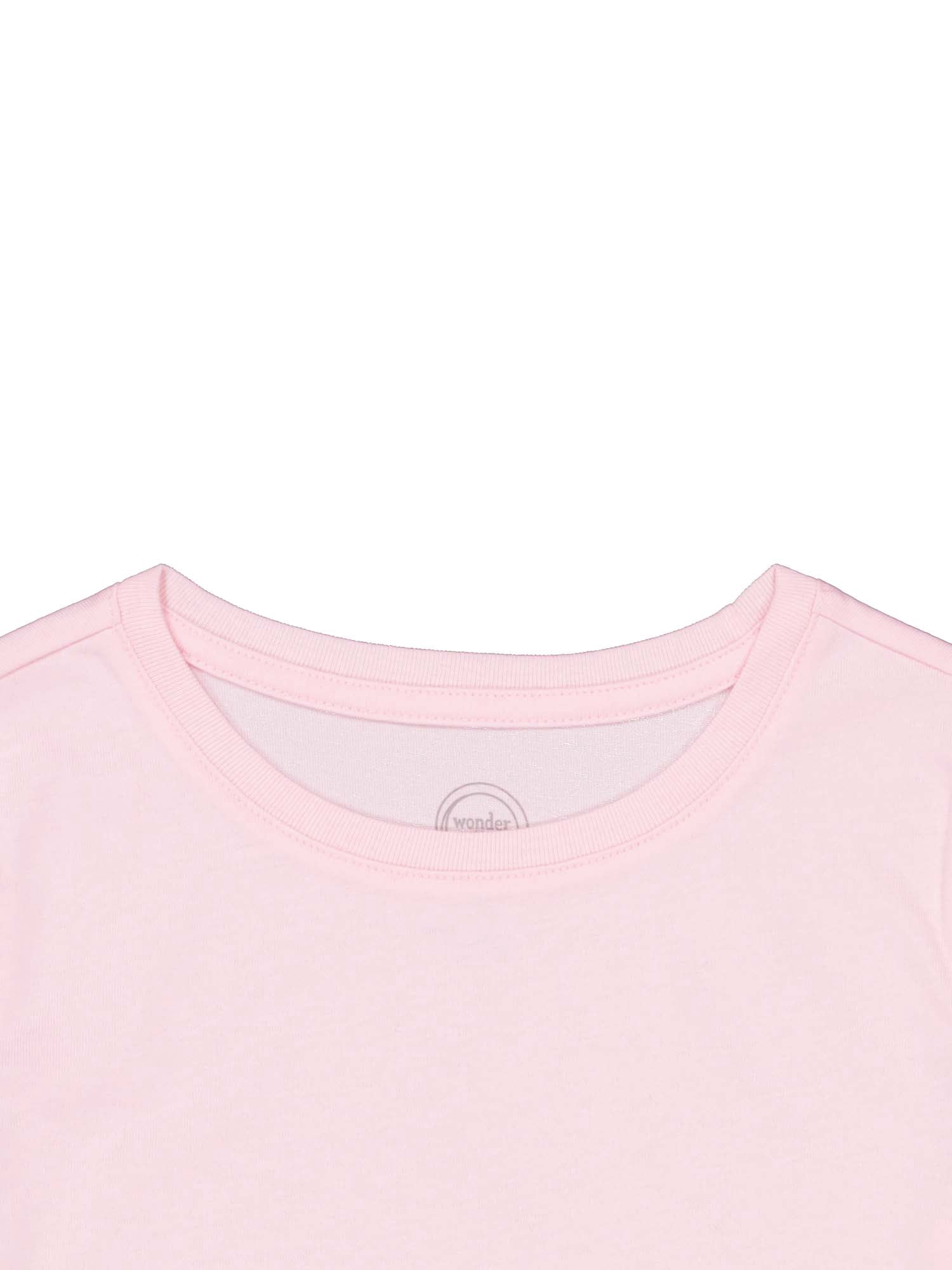 Wonder Nation Girls Long Sleeve Kid Tough T-Shirt, 3-Pack, Sizes 4-18 & Plus