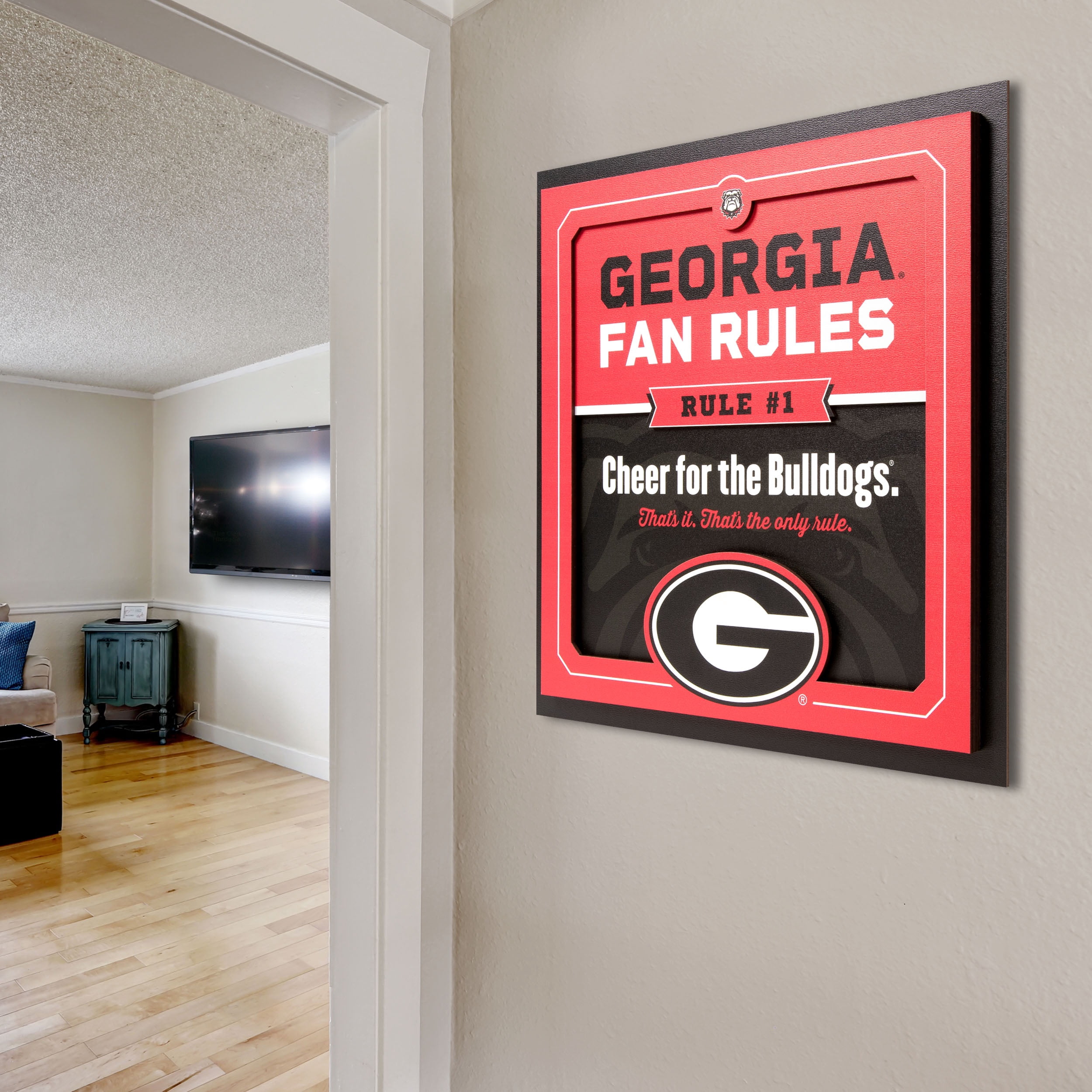 YouTheFan NCAA Georgia Bulldogs Fan Rules 3D Wall Art