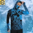 thumbnail image 2 of BiZtdJrK Men's Long Sleeve Fishing Hoodie UPF 50+ Sun Protection Shirt with Gaiter and Thumb Holes Sky Blue XXXL, 2 of 9