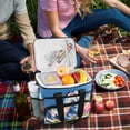 thumbnail image 5 of FORMRS Insulated Cooler Bag 24 Cans Capacity Soft Leakproof Lunch Box with Side Pockets, Abstract Snow Mountain, 5 of 7