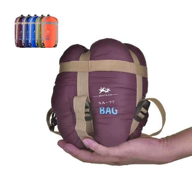 Saco de Dormir WERTYCITY para Clima Cálido, Portátil, Impermeable, Rojo