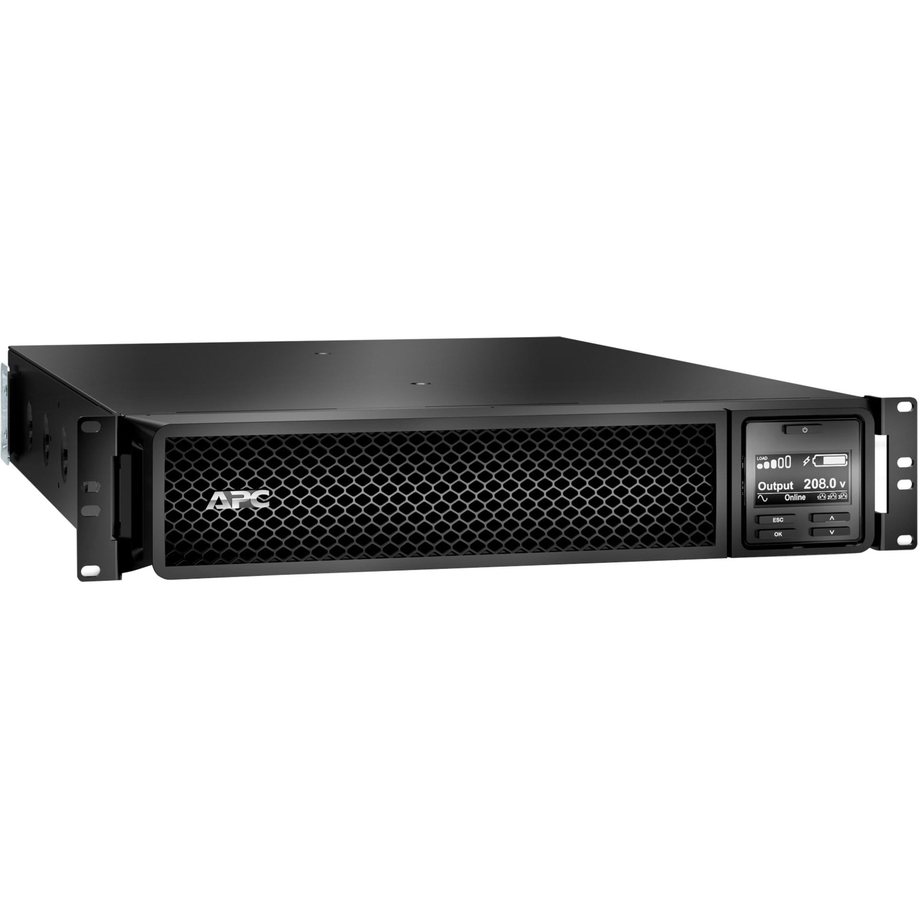 APC SRT3000RMXLT Smart-UPS On-Line,2700 Watts /3000 VA,Input 208V /Output 208V, Interface Port RJ-45 Serial, SmartSlot, USB, Extended runtime model, Rack Height 2 U