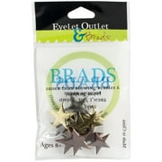 Eyelet Outlet Shape Brads 12/Pkg-Star