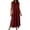 Wine, variant on Laqbezok Women's Sleeveless Maxi Dress, Casual Collared V-Neck Long Gown, Relaxed Fit Side Slit Summer Dress with Pockets