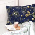 thumbnail image 4 of Goofa Vintage Golden Butterfly Print Plush Throw Pillow Case, Soft Velvet with Hidden Zipper, Decorative Cushion Cover for Sofa, Bed, Car, and Home Décor-16"x24", 4 of 6