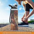 thumbnail image 6 of BZSMCE Sport Bottle Leopard in Bloom Outdoor sports Water Bottle Size: 10.4x3in, 6 of 7