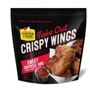 Foster Farms Fully Cooked Take Out Sweet Chipotle BBQ Crispy Wings - Frozen, 16 oz (1 lb) Bag
