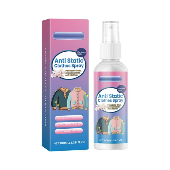 JIhuahe Anti Static Spray for Clothes 3.4oz, Wrinkle Release & Fabric Softener, Travel Size Static Guard for Dresses, Curtains & Linen in Dry Weather