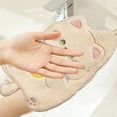 thumbnail image 4 of Cute Hand Towels for Bathroom Kitchen with Hanging Loop, Funny Kids Hand Towel,Microfiber Coral Fleece Absorbent Hand Towel for House Warming Birthday Gifts for Women Animal Lovers(White), 4 of 6