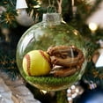 thumbnail image 5 of CYBIBO Lifelike Ball Sports Crystal Glass Ornament, 3D Christmas Glass Ornaments Collection for Xmas Tree, Holiday Decorations Christmas Indoor, Handmade Gifts for Gym Lovers, Baseball B, 5 of 7