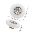 thumbnail image 2 of OFFIGAM 4 Pcs Rouleaux de Porte de Douche de Rechange Roue Plate en Cuivre pour Porte Coulissante en Verre Blanc, 2 of 7