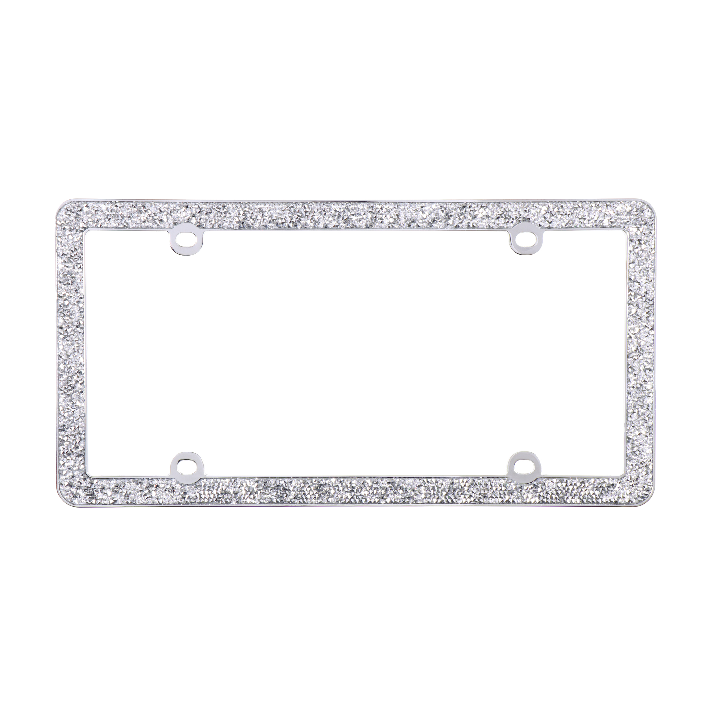 Auto Drive Crushed Bling Chrome License Plate Frame photo 1