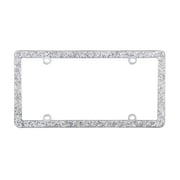 Auto Drive Crushed Bling Automotive Metal License Plate Frame, 90141W