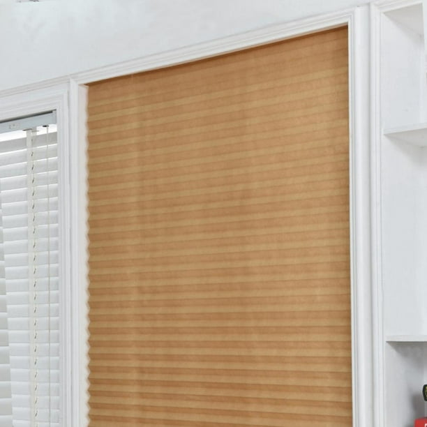 60 180cm Pleated Curtain Blind Blackout Light Block Cordless Patio Home Decor Com - Home Decor Cellular Window Shades