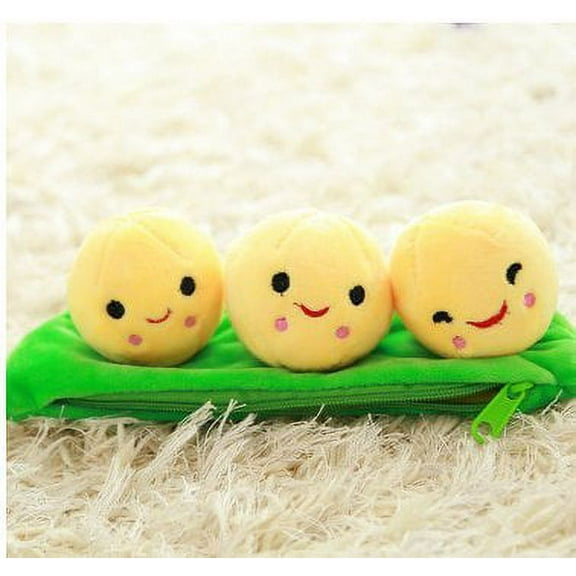 Meiling Pea pods cute plush toys dolls peas pillow creative birthday gift (green)