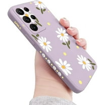 Compatible with Galaxy S21 Ultra 5G 6.8" - Shockproof TPU Bumper, Liquid Silicone - Purple