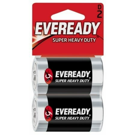 Eveready Super Heavy Duty D Batteries 2 ea (Pack of 4)