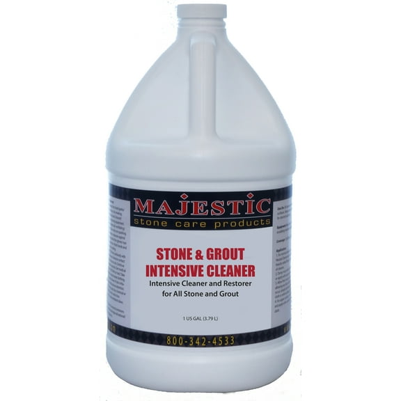 Majestic Stone and Grout Intensive Cleaner - Liquid Gallon : Use on Marble, Granite and Natural Stone