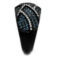 thumbnail image 4 of IP Black(Ion Plating) Stainless Steel Ring with Top Grade Crystal in Montana for Women Montana Stone Color Style TK2353 Size 6, 4 of 4