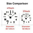 thumbnail image 4 of Large 3D DIY Wall Clock Giant Acrylic Mirror Clocks Frameless Big Horloge Home Decoration for Living Room Bedroom Wall Decor, 4 of 6