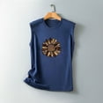 thumbnail image 5 of Daisyyozoid Nouveautés Hauts pour Femmes Joyeuses Pâques Col Rond Imprimé Décontracté Ample Chandail Sans Manches T-shirt, 5 of 5