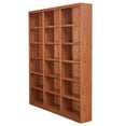 thumbnail image 3 of Concepts in Wood 18 Shelf Triple Wide Wood Bookcase, 84 inch Tall - Oak Finish, 3 of 6