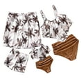 thumbnail image 1 of PatPat Girls Swimsuits Two Piece Bikini Set Coconut Tree Ruched Family Matching Bathing Suit Sizes 2-9, 1 of 6