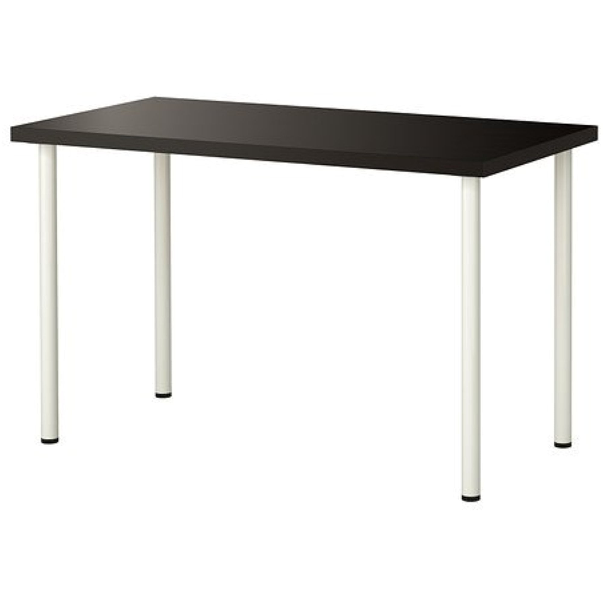 Ikea Adjustable Table Black Brown Top White Legs 42020 11817