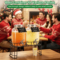 thumbnail image 6 of 1 Gallon Glass Drink Dispensers for Parties, TAIMASI 2 Pack Beverage Dispenser with Stand & Stainless Steel Spigot, Leakproof Lemonade Drink Dispenser for Sun Tea, Homemade Juice, 6 of 8