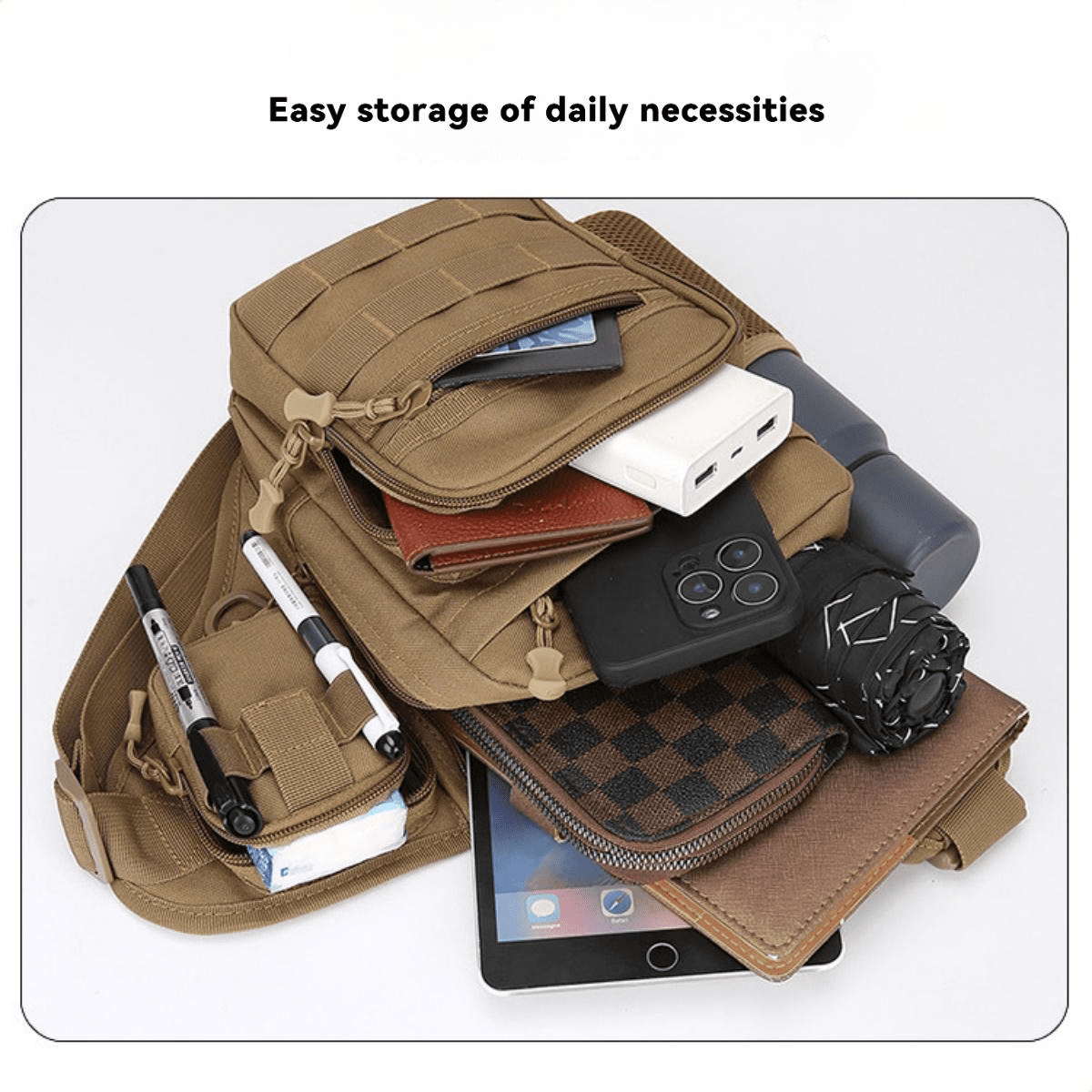 Camping Climbing Bag Chest Pouch For Men Cycling Hiking Travel Outdoor Sport Tactical Crossbody Molle Fishing Waist Fanny Pack