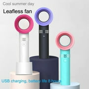 USB charging portable electric fan cooling fan ultra-quiet mini portable leafless fan ultra-quiet
