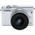 thumbnail image 3 of Pre-Owned Canon EOS M200 24.1 Megapixel Mirrorless Camera with Lens, 15 mm, 45 mm, White, 3 of 9
